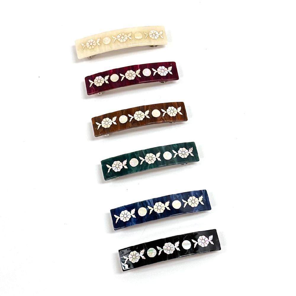 flower nacre hair pin